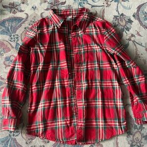 Carter's Red and Green Plaid Button Down Shirt